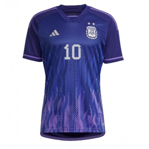 Maillot de foot Argentine Lionel Messi #10 Extérieur Monde 2022 Manches Courte